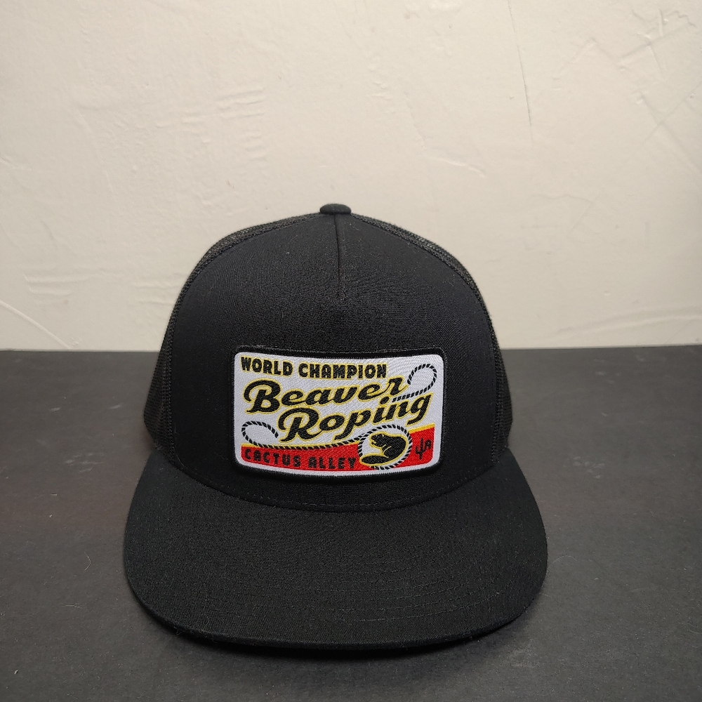 Beaver Roping Champion Hat Cap Snap Back Mesh Trucker Patch Logo‎ Panel Mens